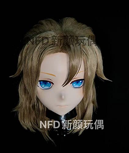 KuKu Comic Resin BJD Cosplay Albedo Genshin Full Head Kigurumi Doll Mask (full head)