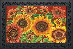 briarwood lane colorful sunflowers fall doormat welcome autumn floral indoor outdoor 30" x 18"