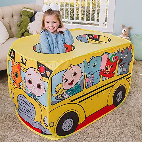 Sunny Days Entertainment Musical Yellow School Bus Pop Up Tent - CoComelon