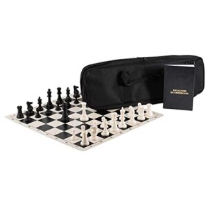 WPBOY Chess Tournament Roll-Up Chess Set with Travel Bag Silicone Rubber Checkerboard Chess Record Book Chess Piece for Kids Chess Set (Colorf : Black)