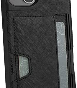 Smartish iPhone 13 Wallet Case - Wallet Slayer Vol. 2 [Slim + Protective] Credit Card Holder with Kickstand - Black Tie Affair