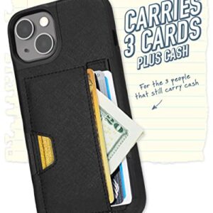 Smartish iPhone 13 Wallet Case - Wallet Slayer Vol. 2 [Slim + Protective] Credit Card Holder with Kickstand - Black Tie Affair