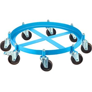 vevor drum dolly, 55 gallon drum cart dolly, oil drum dolly with 2000 lbs capacity, grease drum dolly with 8 cast iron swivel casters, non tipping for workshops, factories, warehouses, shops, docks
