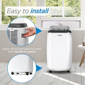 Commercial Cool CPT08HWB Air Conditioner with Remote Control Portable AC, 12000 BTU+HEAT, White