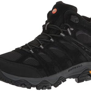 Merrell Men's Moab 3 Mid Hiking Boot, Black Night, 11