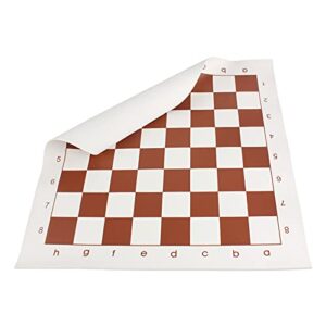 Andux Chess Game Set Chess Pieces and Rollable Board QPXQ-01 (Brown,42x42cm)