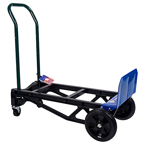 American Lifting 400 lb Capacity Ultra Lightweight Super Strong Nylon Convertible Hand Truck & Dolly