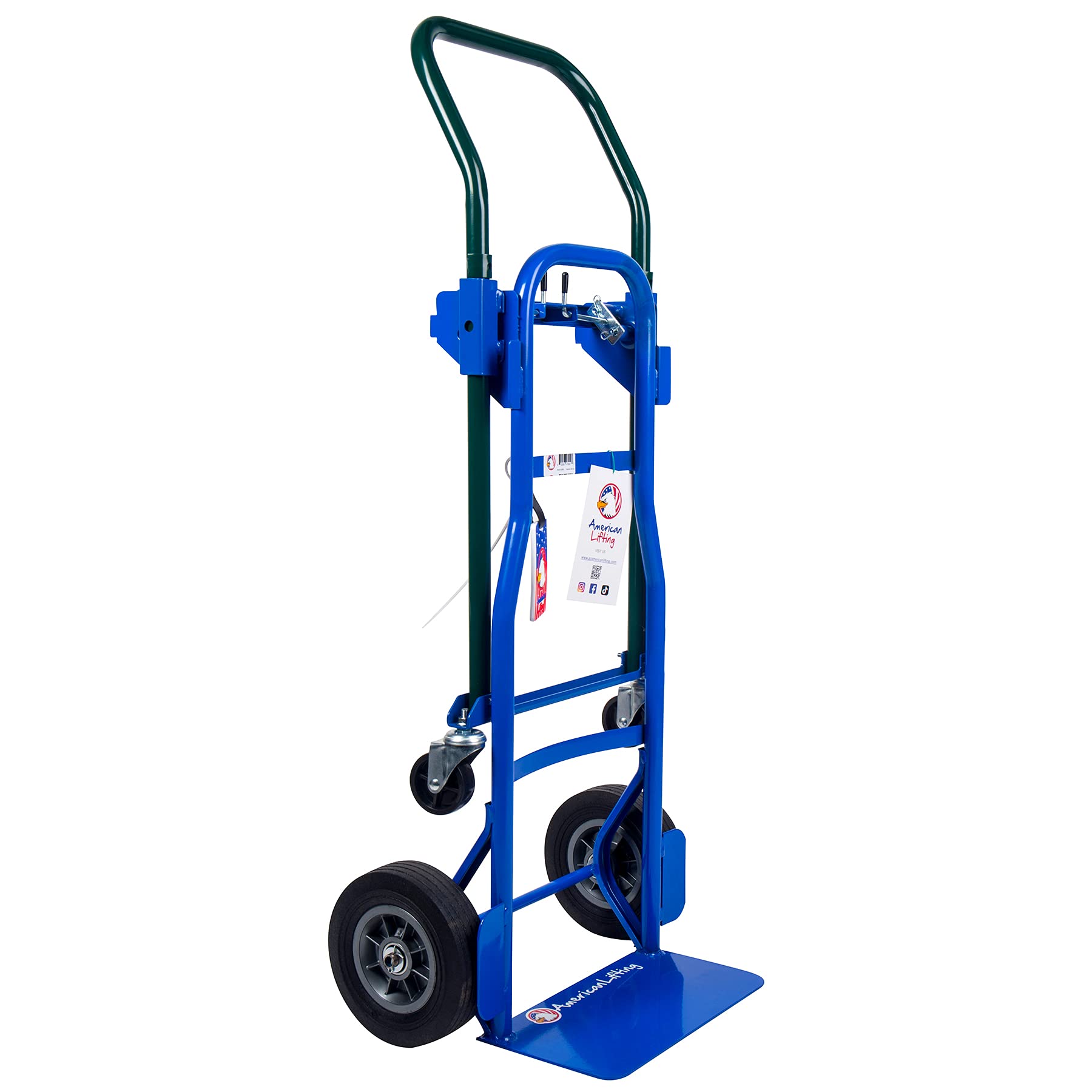 American Lifting Multi-Position Incline 600 lb Capacity Steel Hand Truck, Dolly and Cart