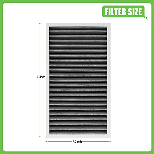 Hichoryer F1 Filter Allergen Reduction+Odor Removal, Replacement Filter Compatible with Filtrete C01 T02 Room Air Purifier FAP-C01-F1 and FAP-T02-F1,2 Pack