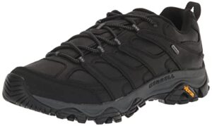 merrell men's moab 3 prime waterproof hiking shoe, black, 7