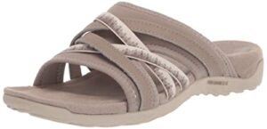 merrell womens terran 3 cush slide sandal, moon, 9 us