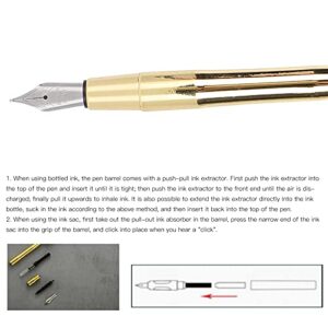 01 Calligraphy Pen Ink Set, Quill Pen Writing Quill Dip Pen Stainless Steel for Writing Gift Cards for Letter(Dark green, Polar Animals)