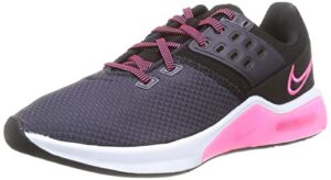 nike women's air max bella tr 4 running trainers cw3398 sneakers shoes, black/hyper pink-cave purple, 9.5 m us