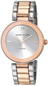 anne klein women's genuine diamond dial bracelet watch