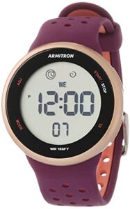 armitron sport unisex digital chronograph silicone strap watch, 40/8423