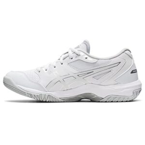 asics women's gel-rocket 10 volleyball shoes, 9.5, white/white