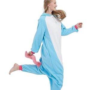 SimZoo Adult Animal Onesie Pajamas, Men and Women's Unicorn Costume Sleepwear, One-Piece Unisex Homewear