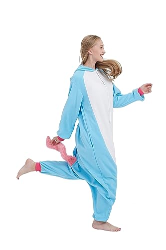 SimZoo Adult Animal Onesie Pajamas, Men and Women's Unicorn Costume Sleepwear, One-Piece Unisex Homewear