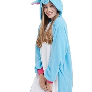 SimZoo Adult Animal Onesie Pajamas, Men and Women's Unicorn Costume Sleepwear, One-Piece Unisex Homewear