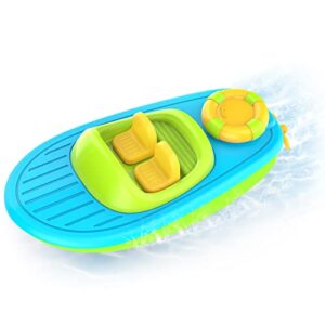 KINDIARY Bath Toy, Floating Wind-up Boat, Water Table Pool Bath Time Bathtub Tub Toy for Toddlers Baby Kids Infant Girls Boys