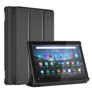 fire hd 10 tablet case, amazon kindle fire 10 case, ubearkk folding shell stand auto wake/sleep protective cover case for all new fire hd 10 & 10 plus tablet (11th generation 2021 release)