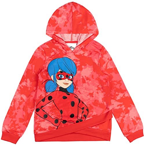 Miraculous Ladybug Little Girls French Terry Hoodie Red 7-8