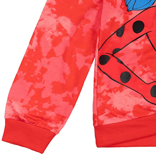 Miraculous Ladybug Little Girls French Terry Hoodie Red 7-8