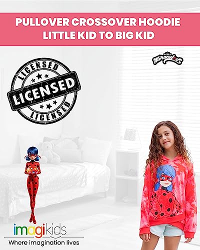 Miraculous Ladybug Little Girls French Terry Hoodie Red 7-8