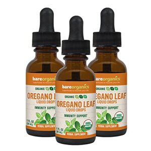 bareorganics oregano leaf liquid drops (3 pack)
