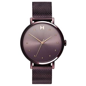 mvmt dot womans watch, 36 mm | stainless steel mesh band, analog minimalist watch | vibe