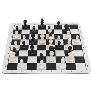 VBESTLIFE Tournament Chess Set Portable International Standard Chess Game Set with Roll Up Rubber Chessboard Chess, Leisure Sports