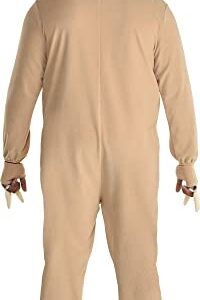 amscan Sloth Zipster Jumpsuit- Plus XXL For Adult | Light Brown and Beige - 1 Pc