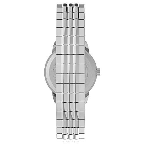 Timex Women's Easy Reader 25mm Perfect Fit Watch – Silver-Tone Case White Dial with Silver-Tone Expansion Band