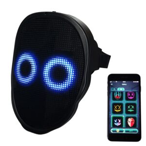 depointer life led mask with bluetooth-compatible app controlled, customizable shining mask