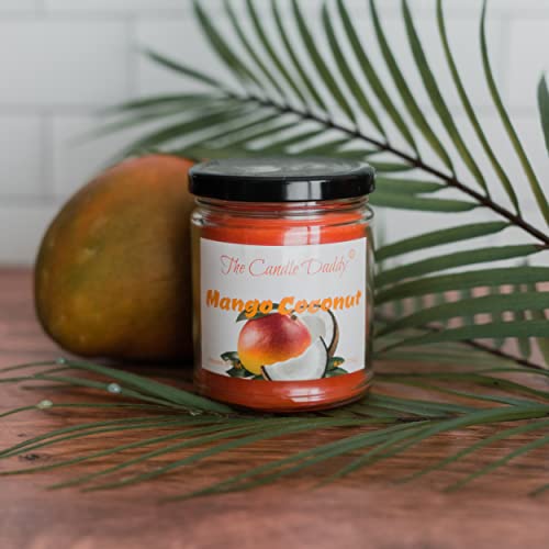 The Candle Daddy - Mango Coconut - Tropical Mango & Coconut Scented Jar Candle- Maximum Scent Wax Candle- 6 Ounces