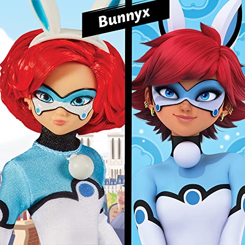 Miraculous Ladybug and Cat Noir Toys Bunnyx Fashion Doll | Articulated 26cm Bunnyx Doll with Accessories Kwami | Alix Superhero Bunnyx Figurine | Bandai Dolls Range