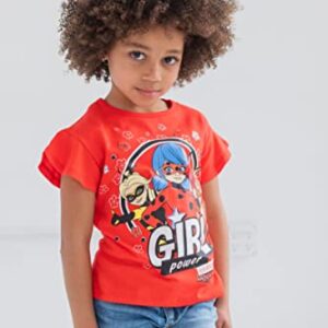 Miraculous Ladybug Cat Noir Rena Rouge Big Girls 3 Pack Graphic T-Shirts Black/Pink/Red 14-16