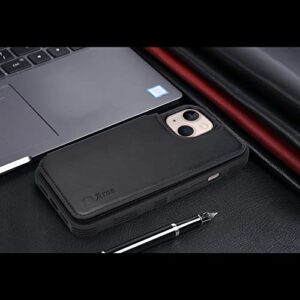 Arae Case for iPhone 13 [6.1 inch] - Wallet Case with PU Leather Card Holder Back Flip Cover for iPhone 13 6.1 inch-Black