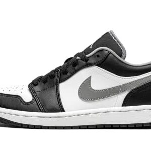 Nike Men's Air Jordan 1 Low Black/Particle Grey, Black/Particle Grey/White, 12