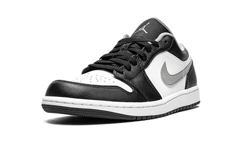 Nike Men's Air Jordan 1 Low Black/Particle Grey, Black/Particle Grey/White, 12