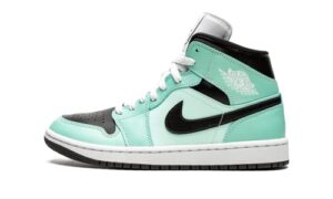 jordan womens wmns air 1 mid bq6472 300 aqua black - size 11.5w