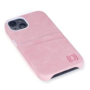 Dockem Wallet Case for iPhone 13 with Built-in Metal Plate for Magnetic Mounting & 2 Credit Card Holder Pockets: Exec M2, Premium Synthetic Leather (6.1" iPhone 13, Pink)