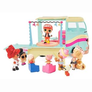 L.O.L. Surprise! 5-N-1 Grill & Groove Camper Fully-Furnished Playset with Multiple Surprises – Great Gift for Kids Ages 4+, Multicolor, 580645