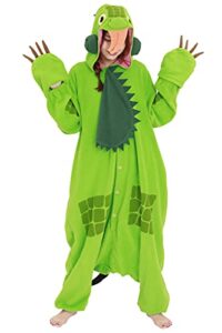 sazac green iguana kigurumi - onesie jumpsuit halloween costume