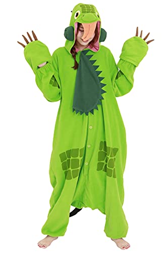 SAZAC Green Iguana Kigurumi - Onesie Jumpsuit Halloween Costume