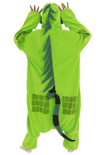 SAZAC Green Iguana Kigurumi - Onesie Jumpsuit Halloween Costume