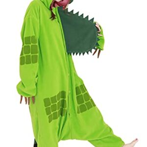 SAZAC Green Iguana Kigurumi - Onesie Jumpsuit Halloween Costume