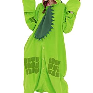 SAZAC Green Iguana Kigurumi - Onesie Jumpsuit Halloween Costume