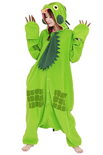 SAZAC Green Iguana Kigurumi - Onesie Jumpsuit Halloween Costume