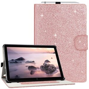 fingic case for all-new amazon fire hd 10 & for fire hd 10 plus (11th generation, 2021 release) glitter sparkle slim folding stand cover with auto wake/sleep smart case for fire hd 10 tablet 10.1 inch